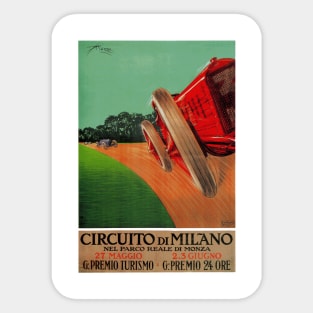1924 Italian Grand Prix - Vintage Poster Design Sticker